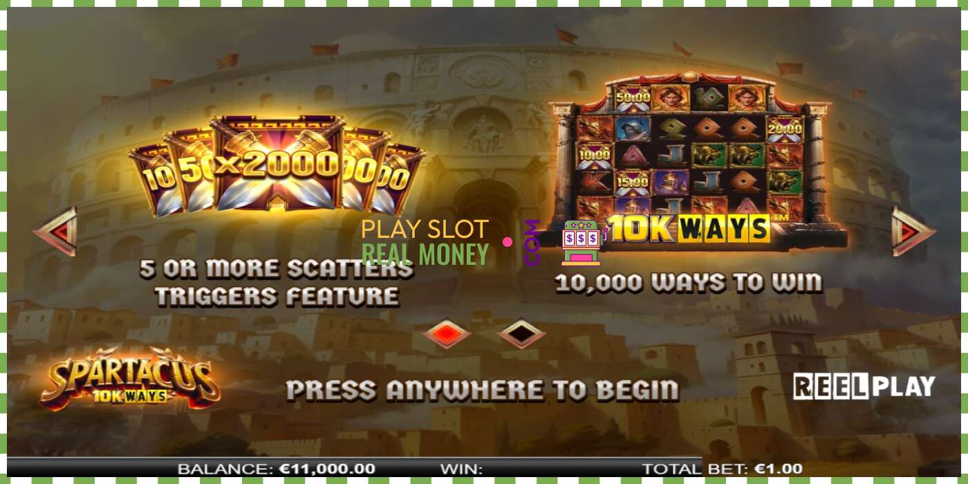 Slot Spartacus 10K Ways za skutočné peniaze, obrázok - 1