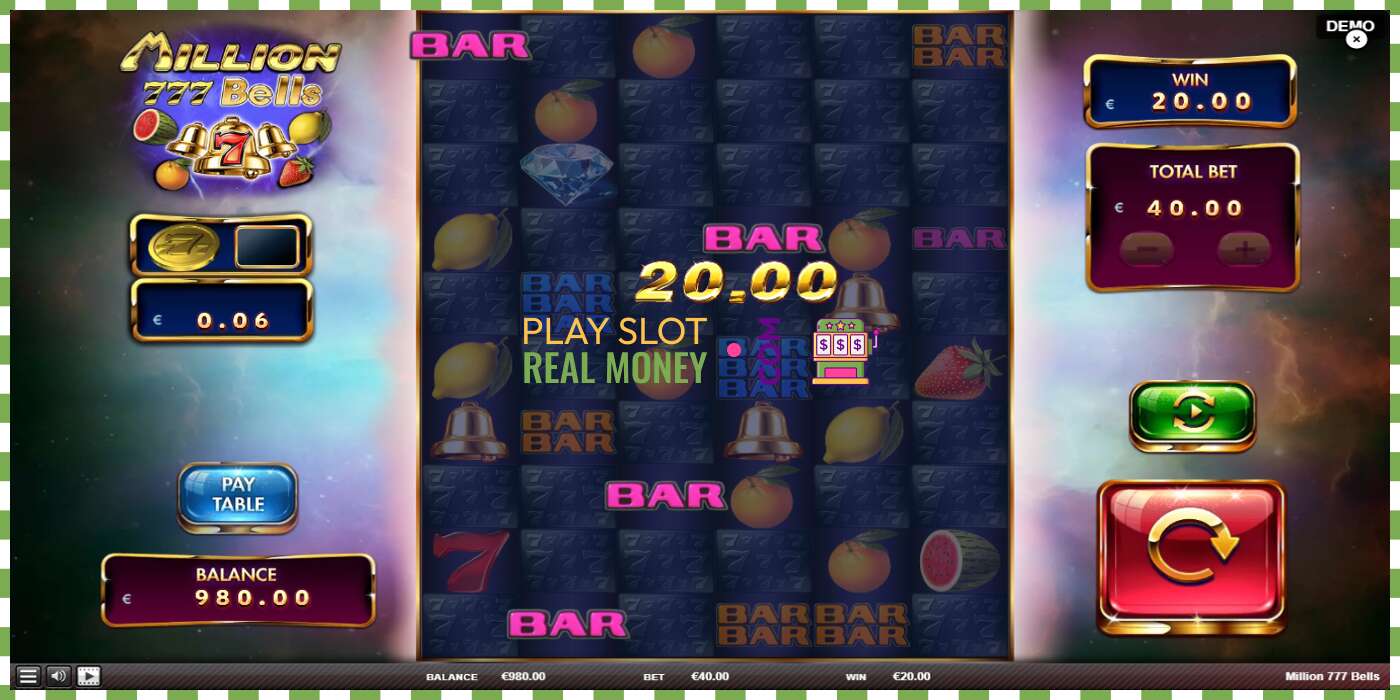 Slot Million 777 Bells oikealla rahalla, kuva - 3