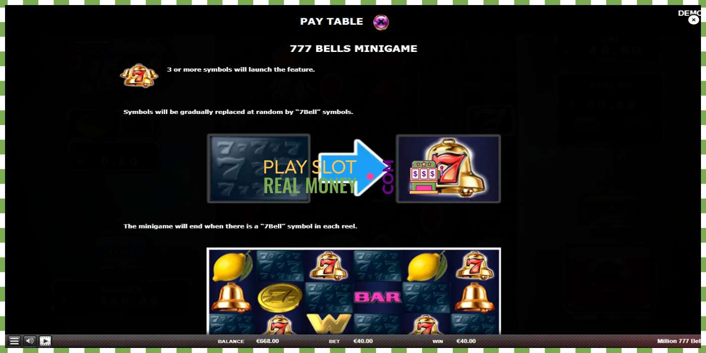 Slot Million 777 Bells oikealla rahalla, kuva - 6