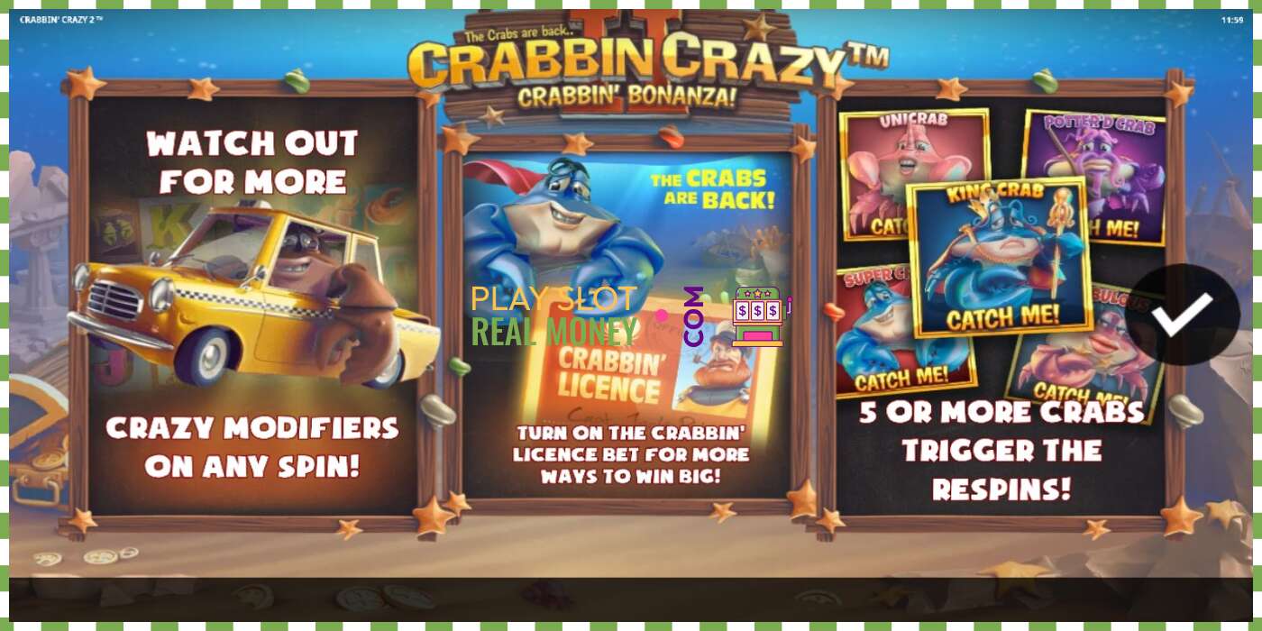 חָרִיץ Crabbin Crazy 2 עבור כסף אמיתי, תמונה - 1