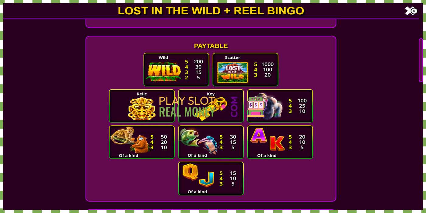 Слот Lost in the Wild with Reel Bingo на реальные деньги, картинка - 6