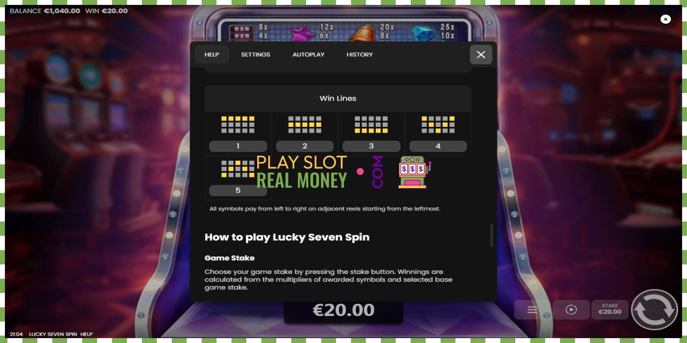 Szczelina Lucky Seven Spin za prawdziwe pieniądze, zdjęcie - 7