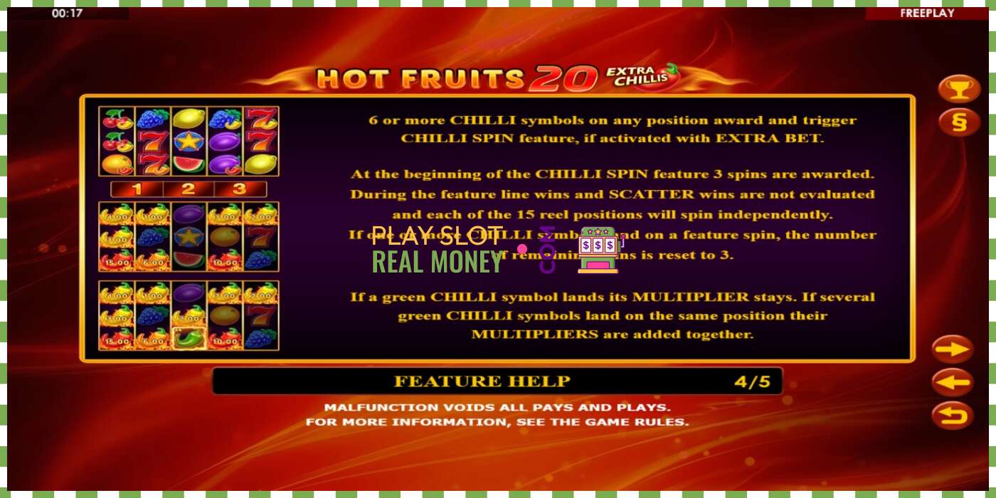 Слот Hot Fruits 20 Extra Chillis на реальные деньги, картинка - 6