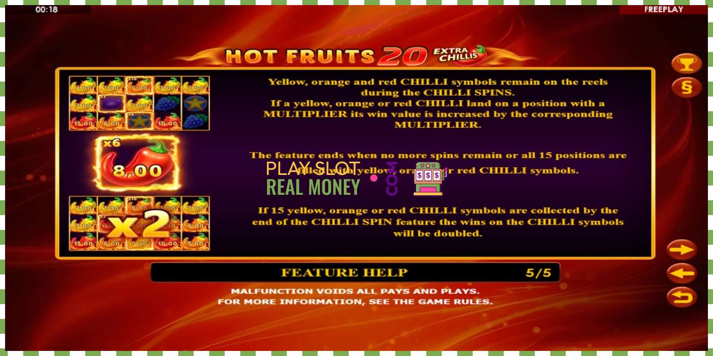 Слот Hot Fruits 20 Extra Chillis на реальные деньги, картинка - 7