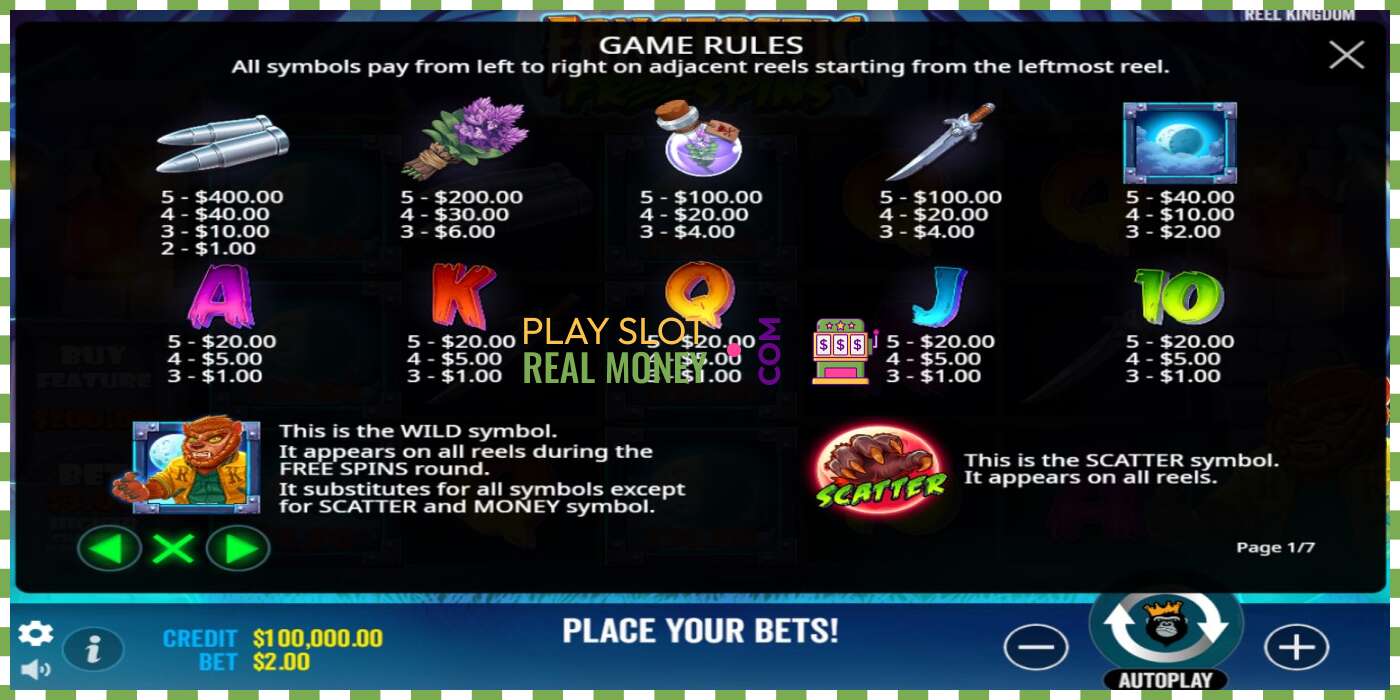 Slot Fangtastic Freespins haqiqiy pul uchun, rasm - 4