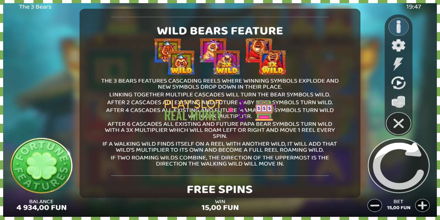 Slot The 3 Bears por diñeiro real, imaxe - 6