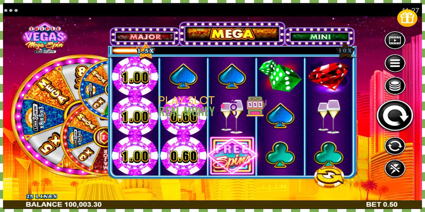 Слот Triple Vegas Mega Spin на реальные деньги, картинка - 3