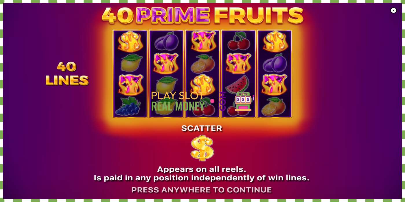 Слот 40 Prime Fruits на реальные деньги, картинка - 1