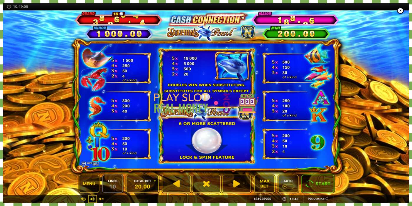 Slot Cash Connection Dolphins Pearl por dinheiro real, foto - 5