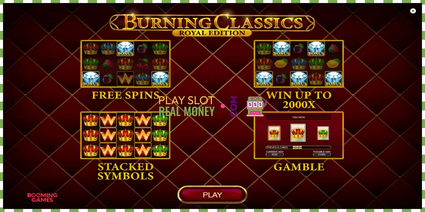 Слот Burning Classics Royal Edition на реальные деньги, картинка - 1