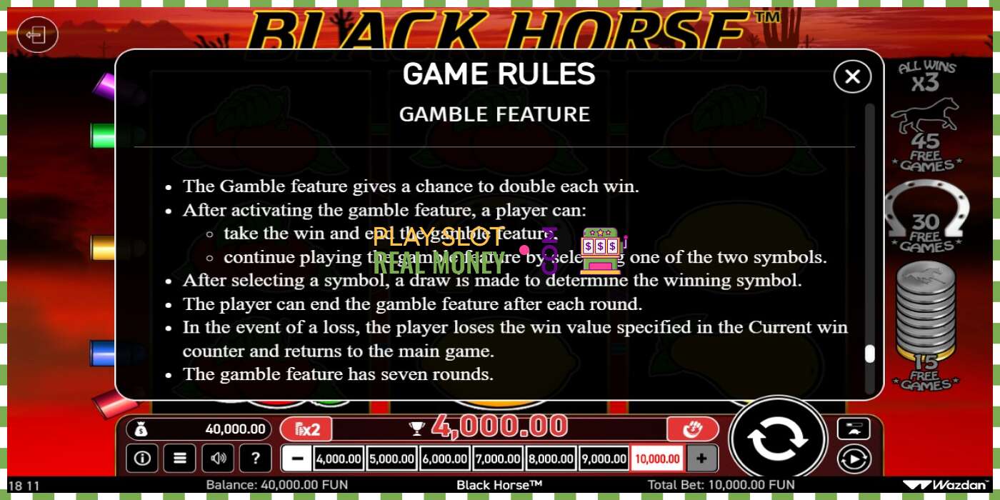 Slot Black Horse for rigtige penge, billede - 5