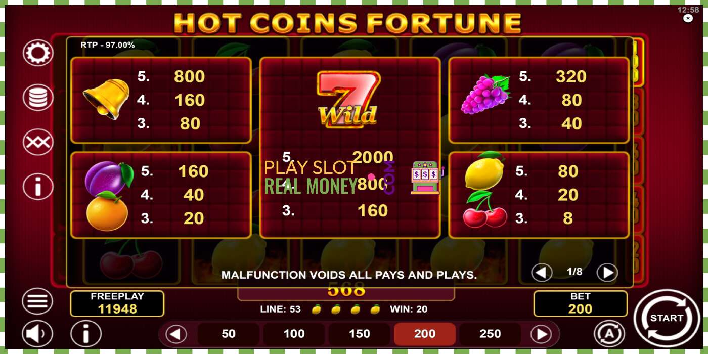 Слот Hot Coins Fortune на реальные деньги, картинка - 5