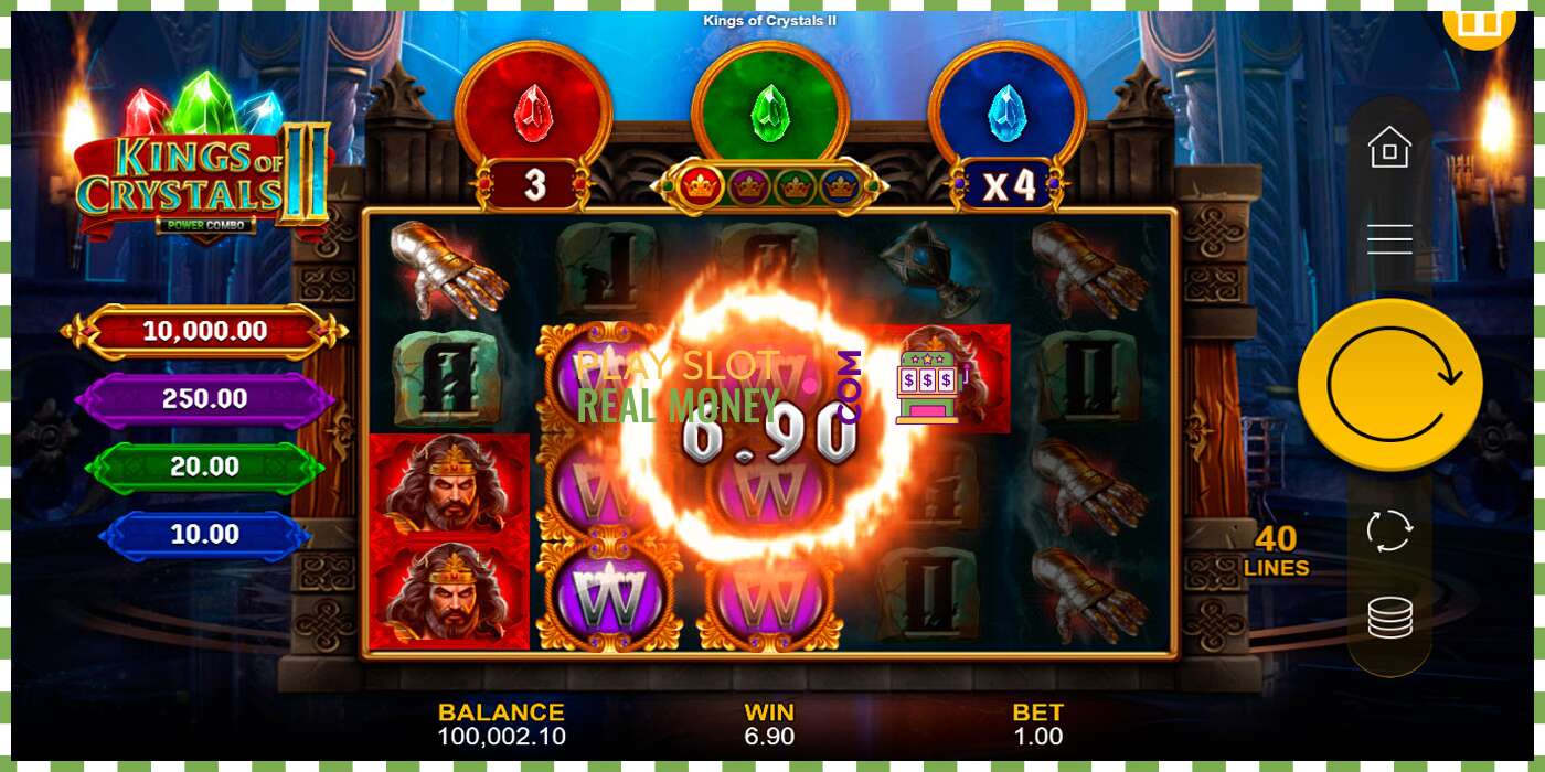 ஸ்லாட் Kings of Crystals II Power Combo உண்மையான பணத்திற்கு, படம் - 4