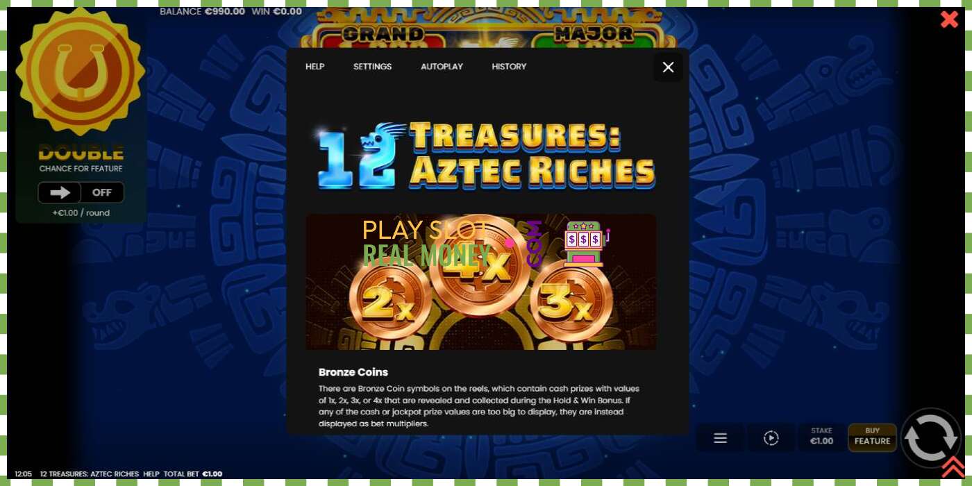 Sleuf 12 Treasures: Aztec Riches voor echt geld, foto - 5