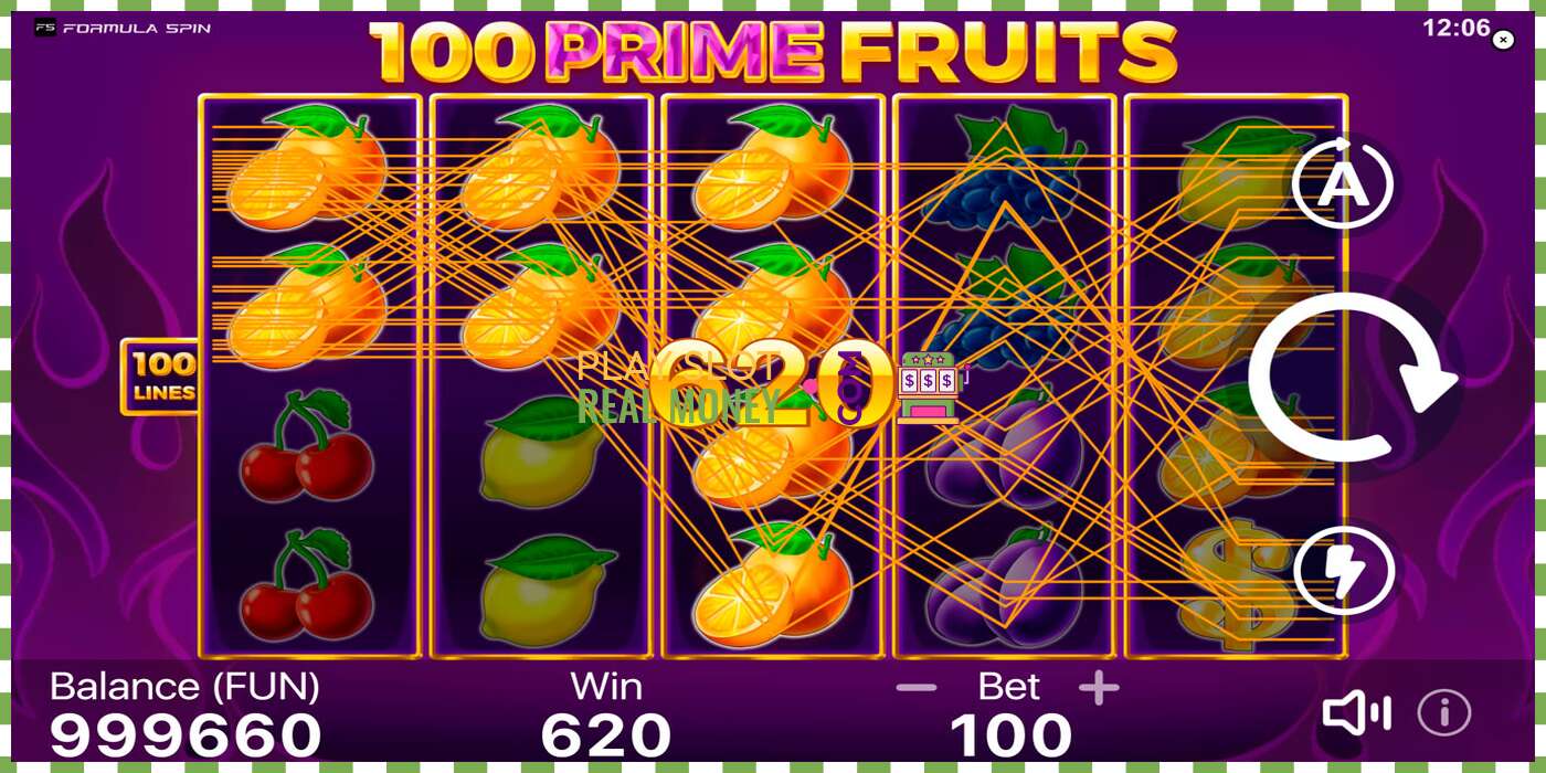 فتحة 100 Prime Fruits من أجل المال الحقيقي، الصورة - 4