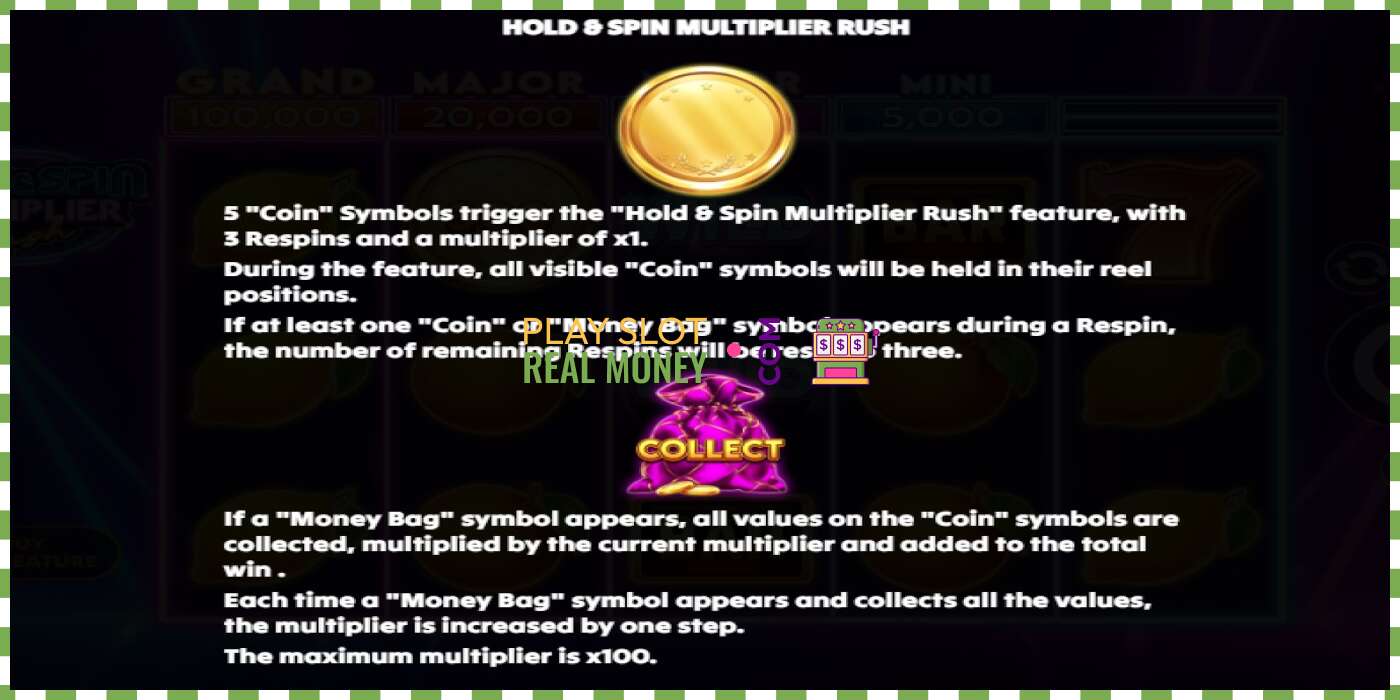 Слот Hold & Spin Multiplier Rush на реальные деньги, картинка - 5