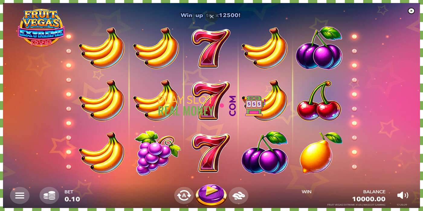 חָרִיץ Fruit Vegas Extreme x125 עבור כסף אמיתי, תמונה - 1