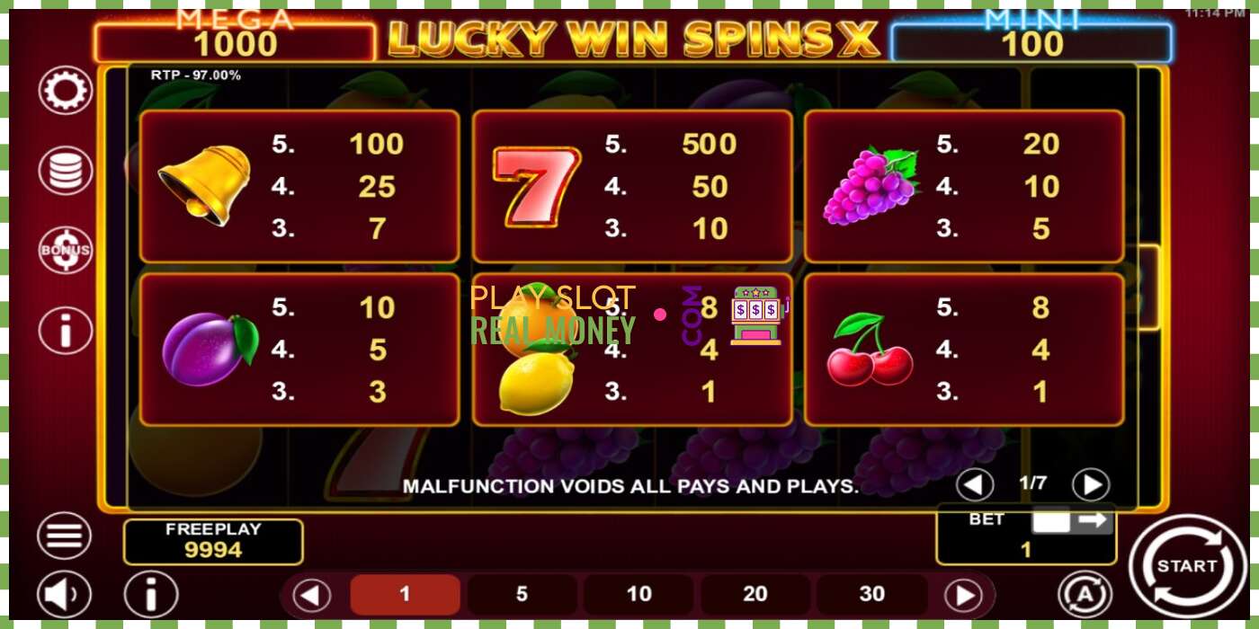 Слот Lucky Win Spins X на реальные деньги, картинка - 4