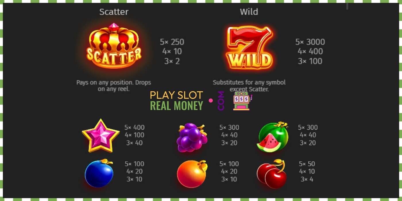 Slot Royal Fruits Multilines for rigtige penge, billede - 4