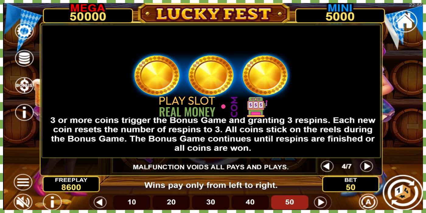 រន្ធដោត Lucky Fest Hold & Win សម្រាប់ប្រាក់ពិត, រូបភាព - 7