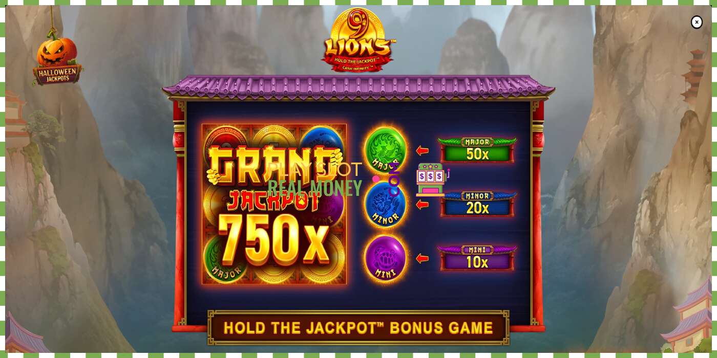 Слот 9 Lions Halloween Jackpots на реальные деньги, картинка - 1