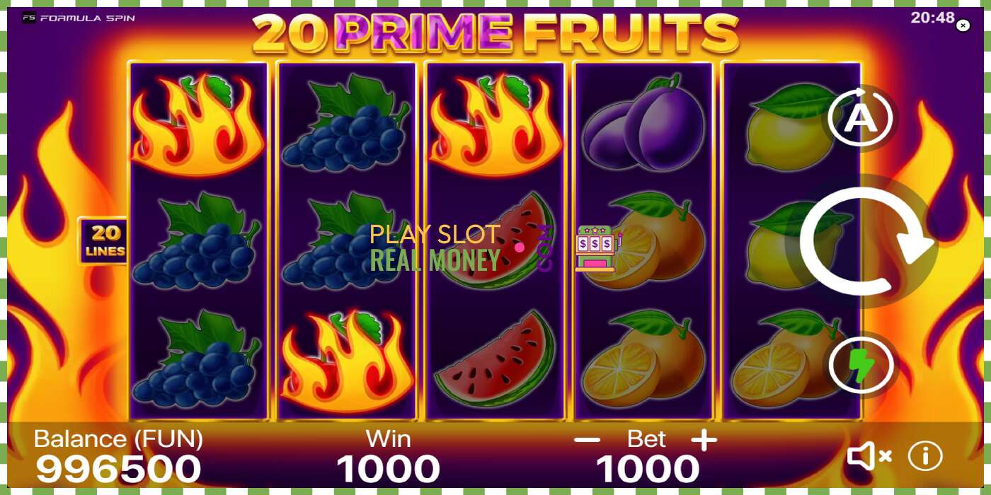 ஸ்லாட் 20 Prime Fruits உண்மையான பணத்திற்கு, படம் - 3