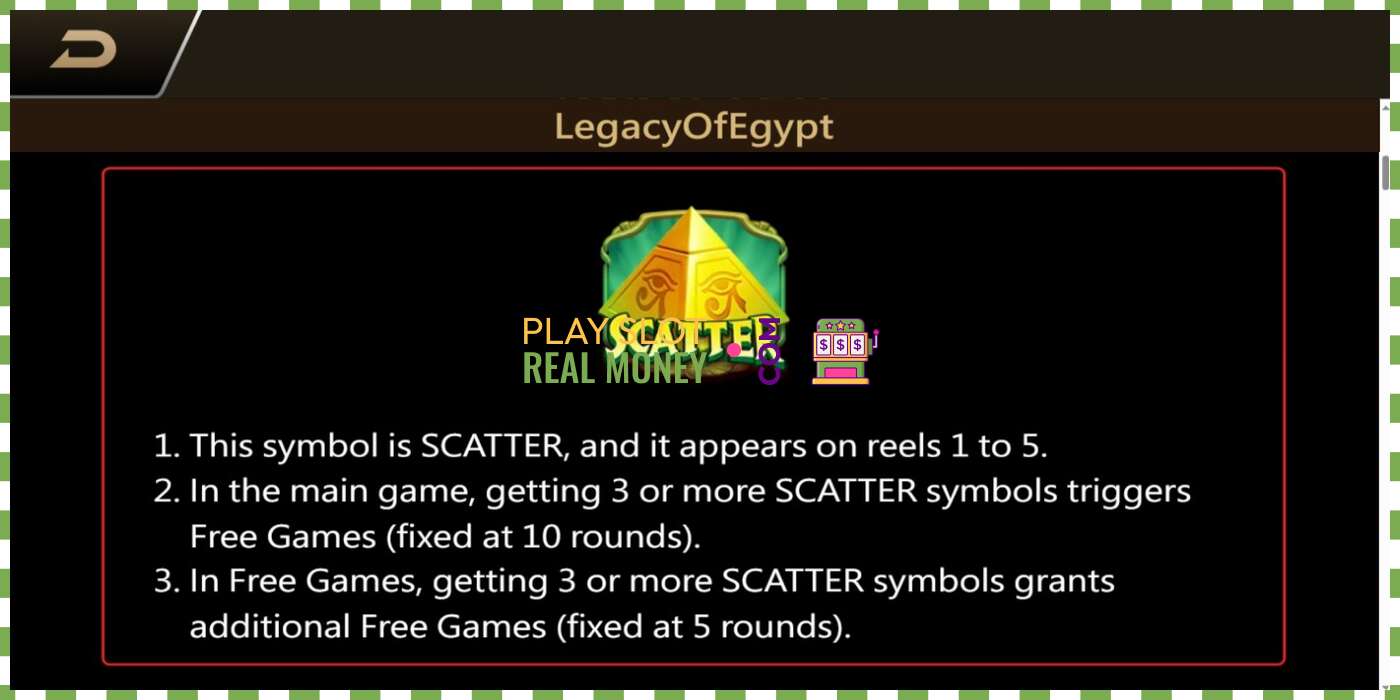 Scanalatura Legacy of Egypt per soldi veri, foto - 4