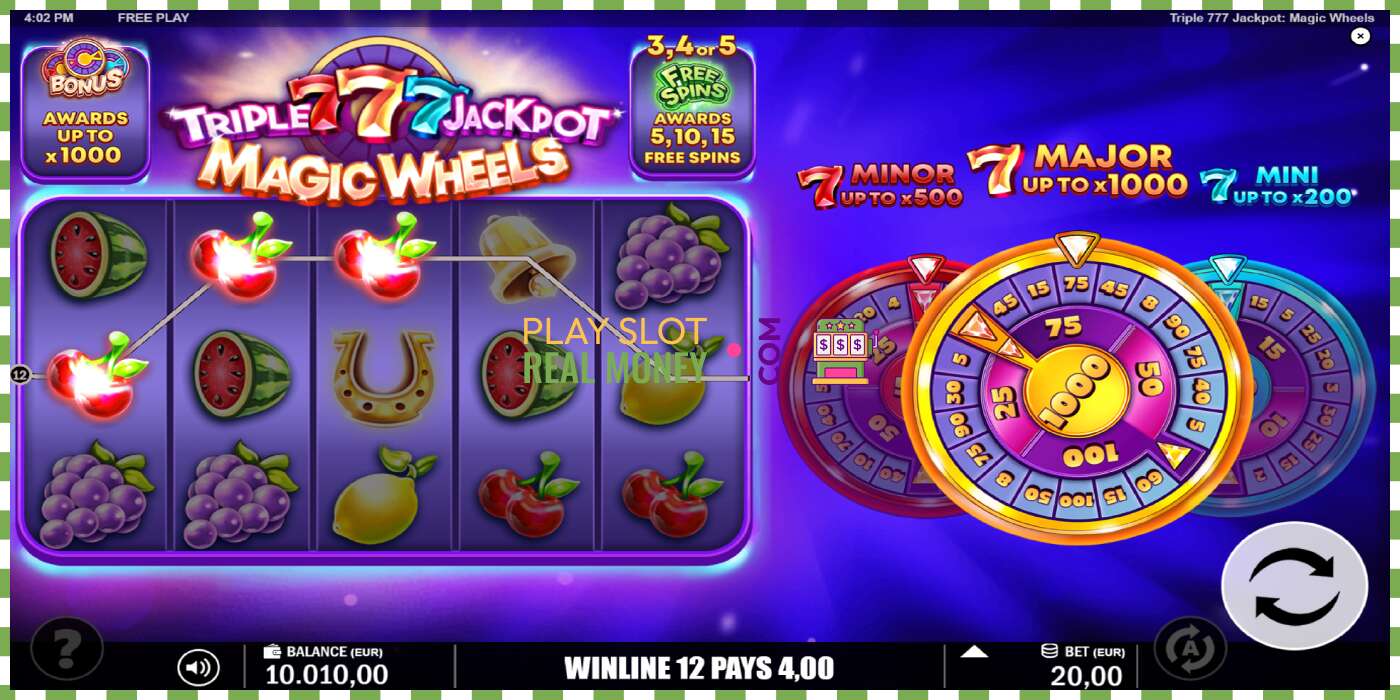 Слот Triple 777 Jackpot Magic Wheels на реальные деньги, картинка - 4