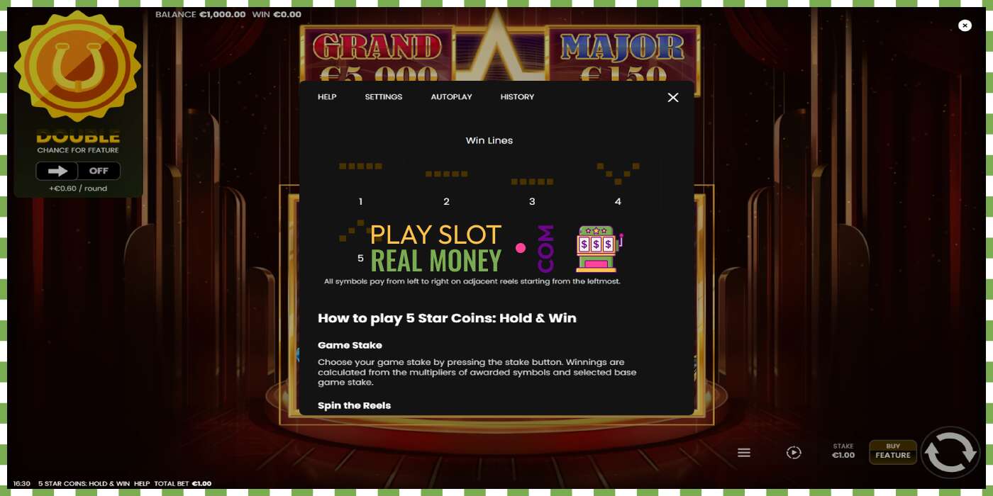 Ranura 5 Star Coins: Hold & Win per diners reals, imatge - 7