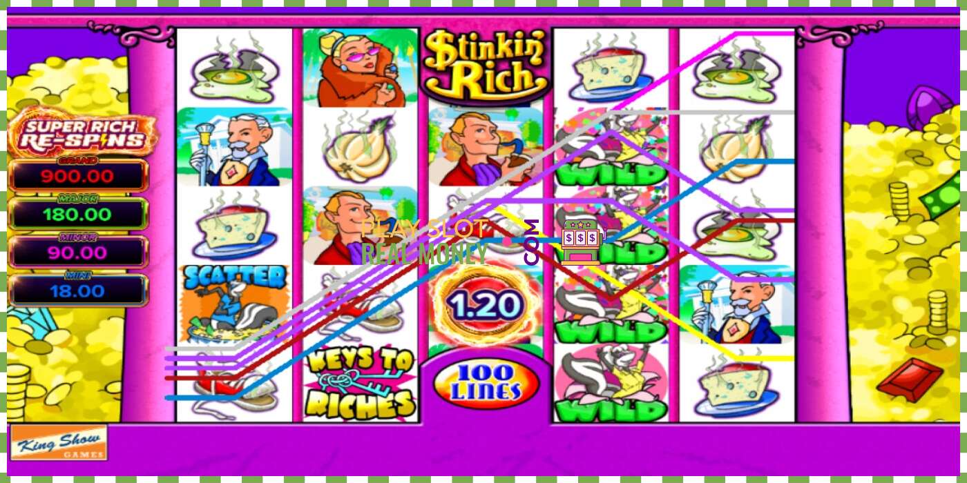 Slot Stinkin Rich Super Rich Re-Spins za skutočné peniaze, obrázok - 3