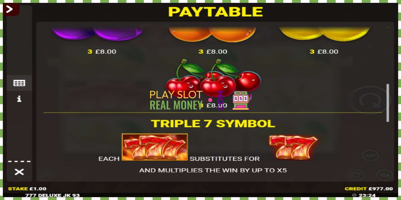 Reža 777 Deluxe Jackpot King za pravi denar, slika - 5