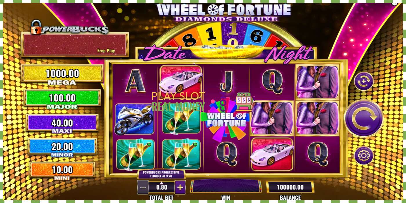 Слот PowerBucks Wheel of Fortune Diamonds Deluxe Date Night на реальные деньги, картинка - 2