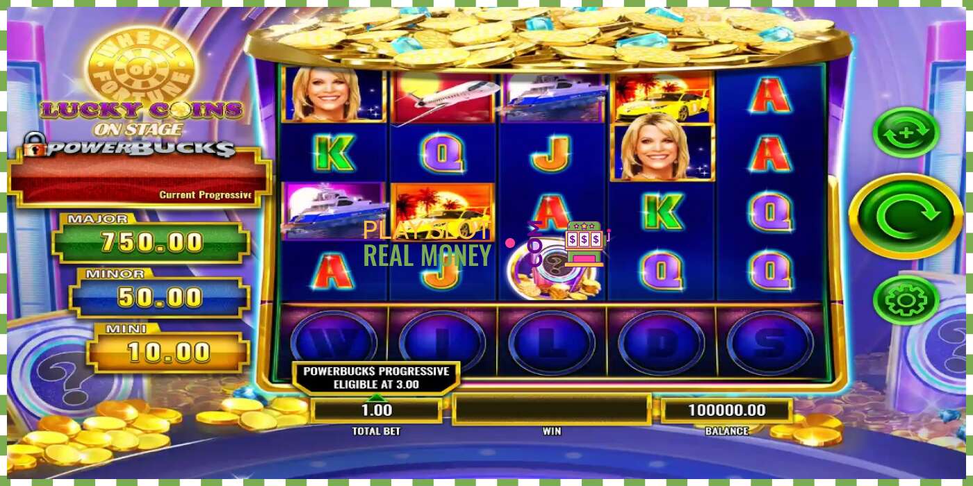 Slot PowerBucks Wheel of Fortune Lucky Coins On Stage za skutočné peniaze, obrázok - 1