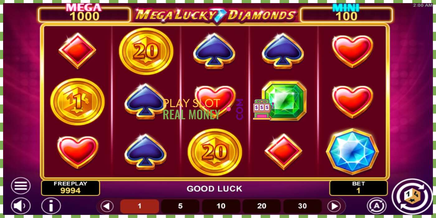 Slot Mega Lucky Diamonds Hold & Win for rigtige penge, billede - 2