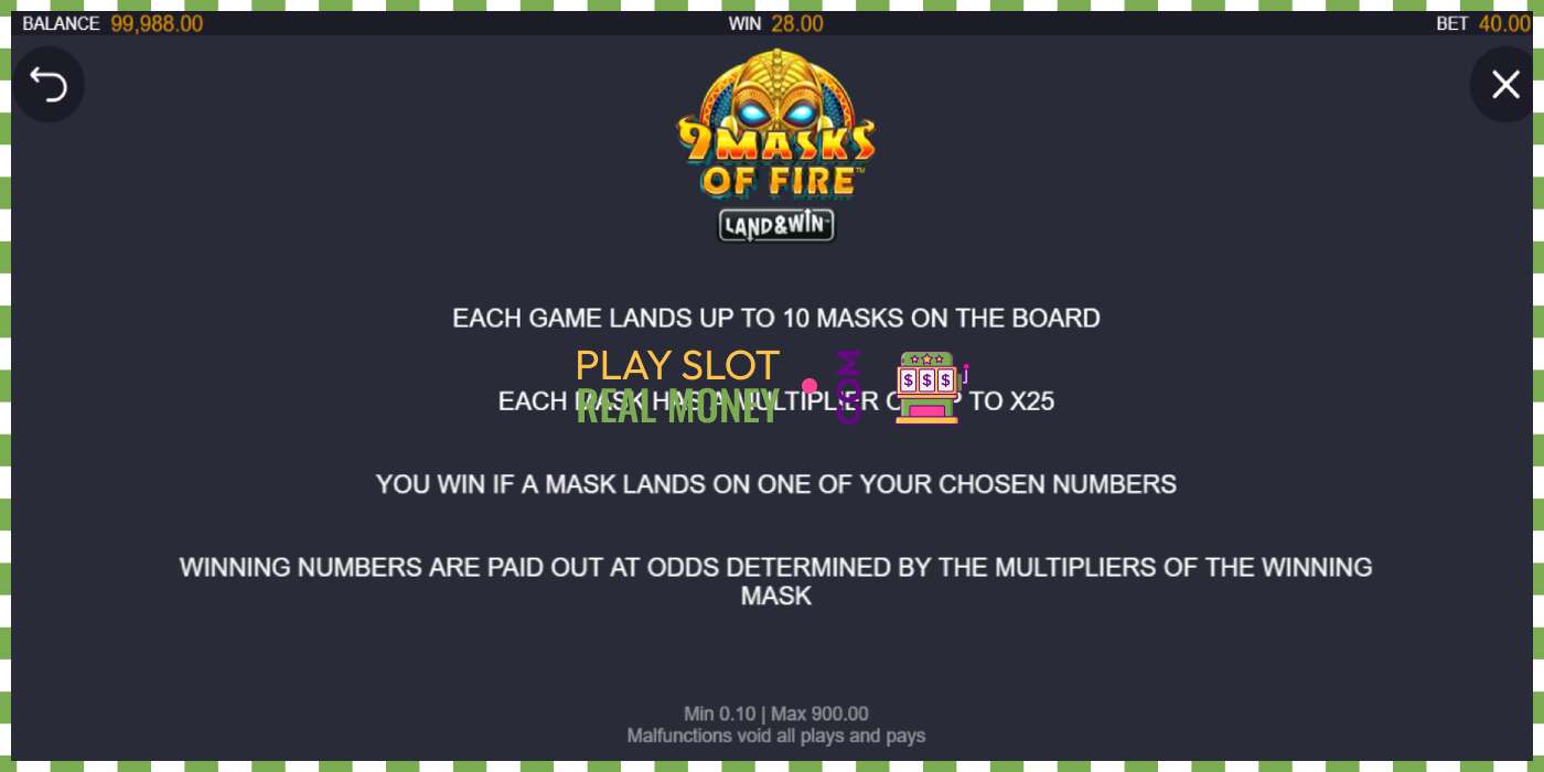 Слот 9 Masks of Fire Land & Win на реальные деньги, картинка - 6