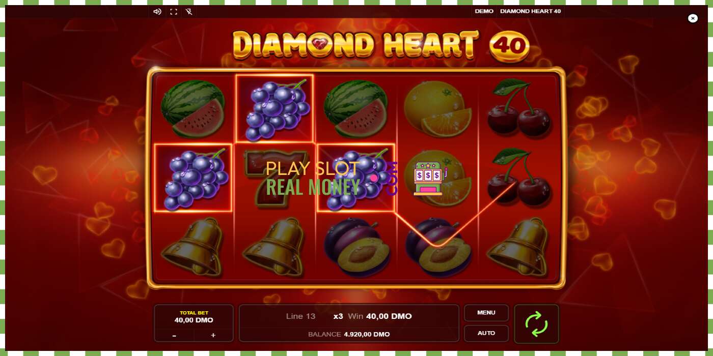 Слот Diamond Heart 40 на реальные деньги, картинка - 2