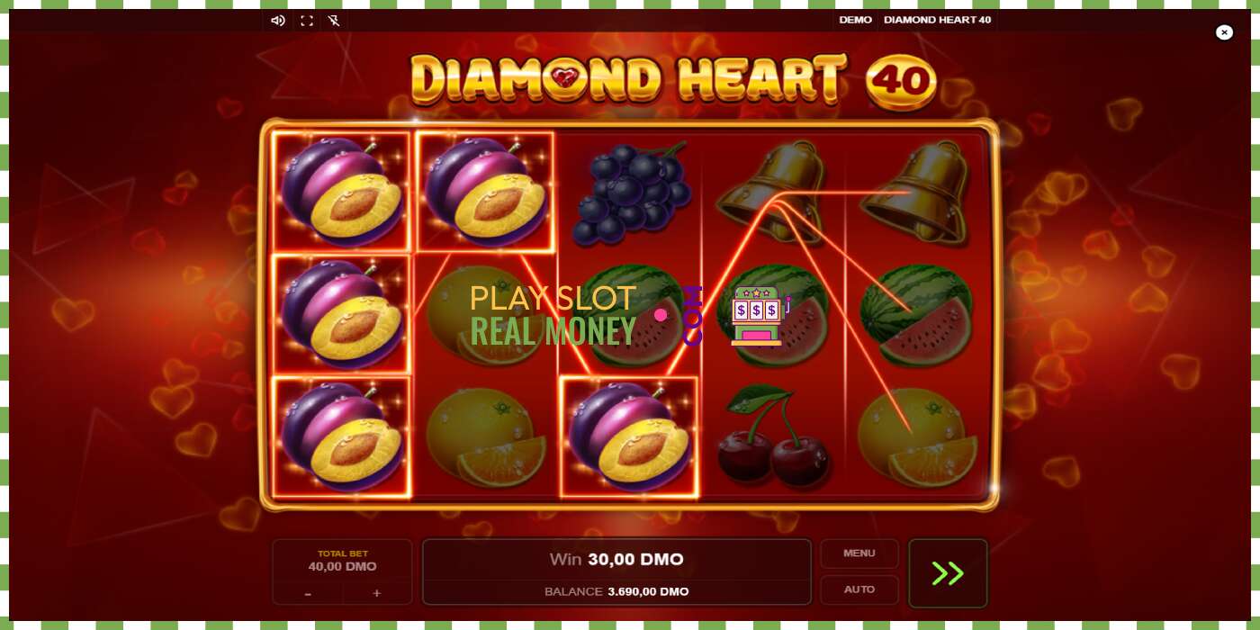 Слот Diamond Heart 40 на реальные деньги, картинка - 3