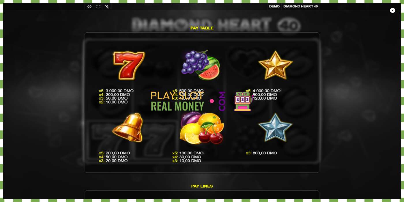 Слот Diamond Heart 40 на реальные деньги, картинка - 5