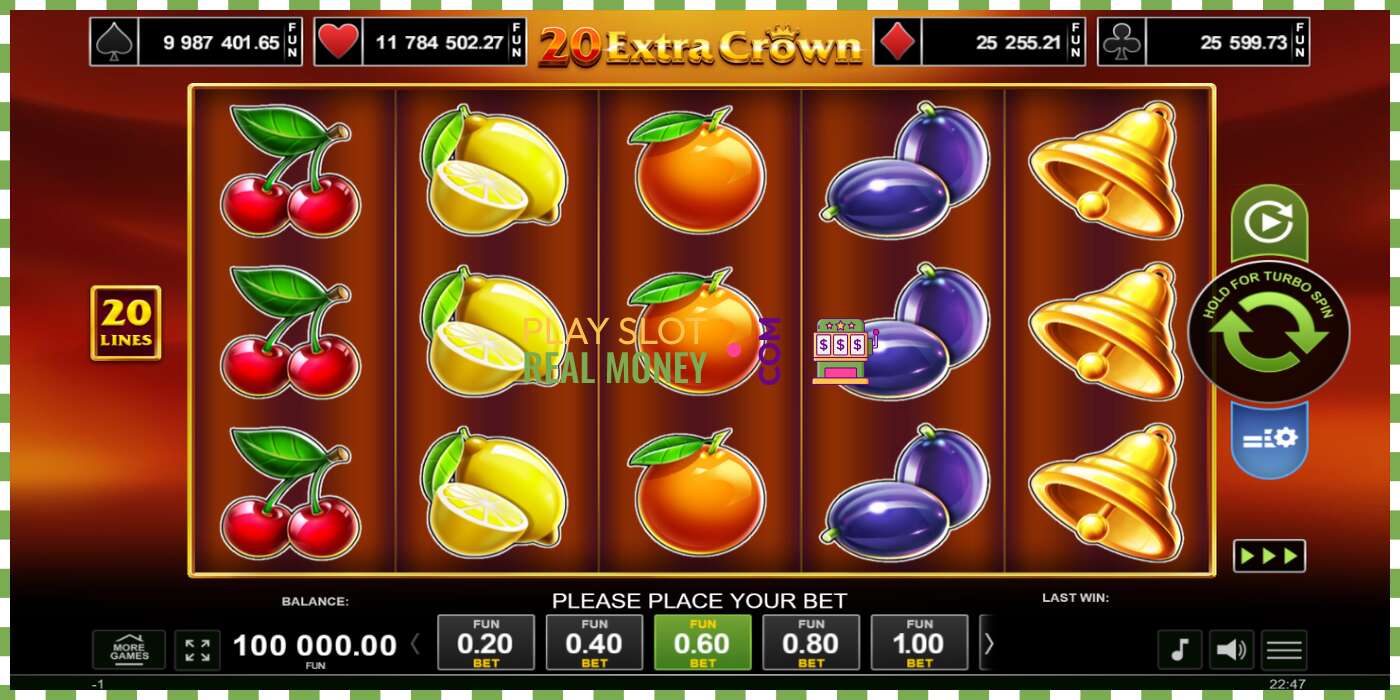 Slot 20 Extra Crown por dinheiro real, foto - 1