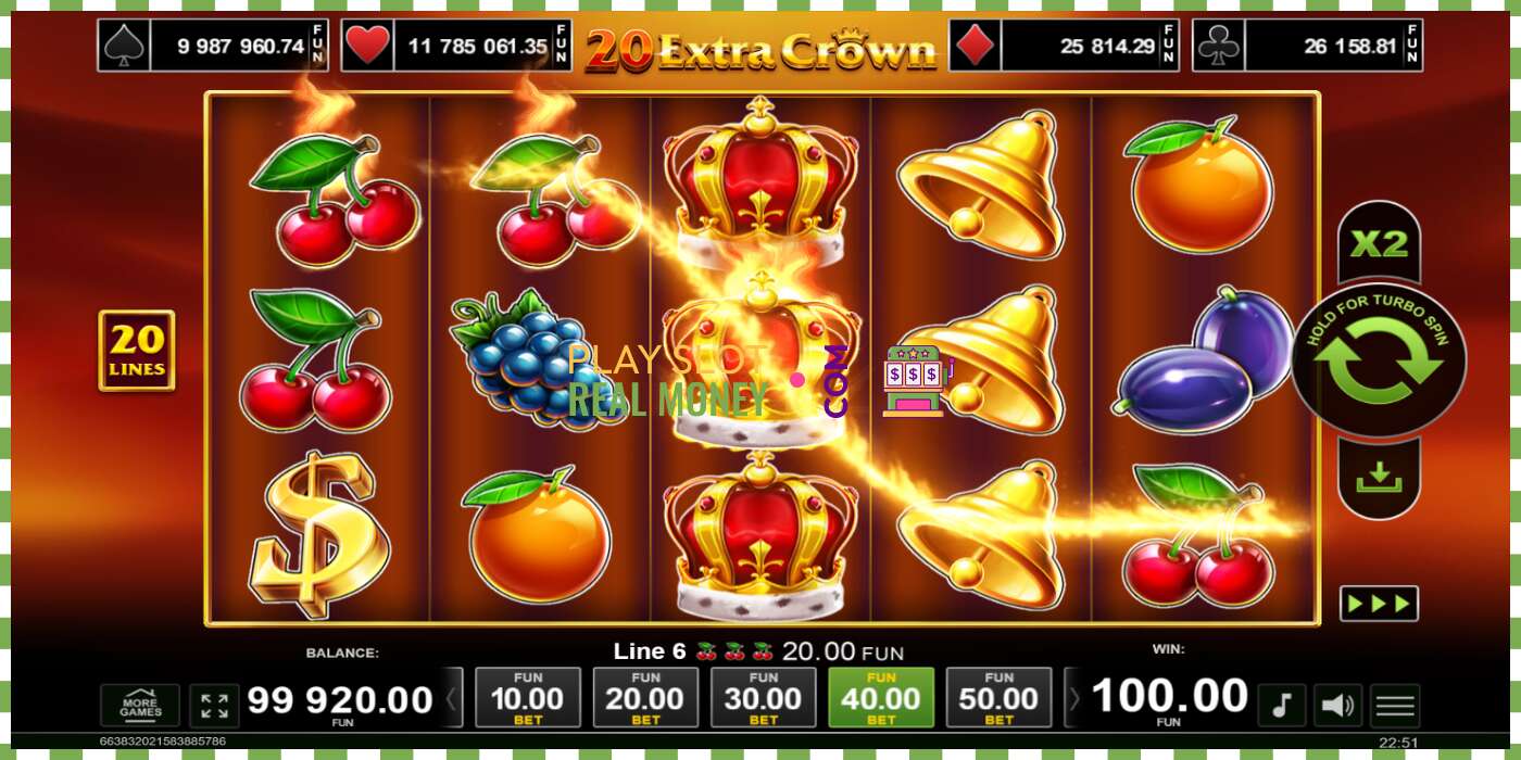 Slot 20 Extra Crown por dinheiro real, foto - 2