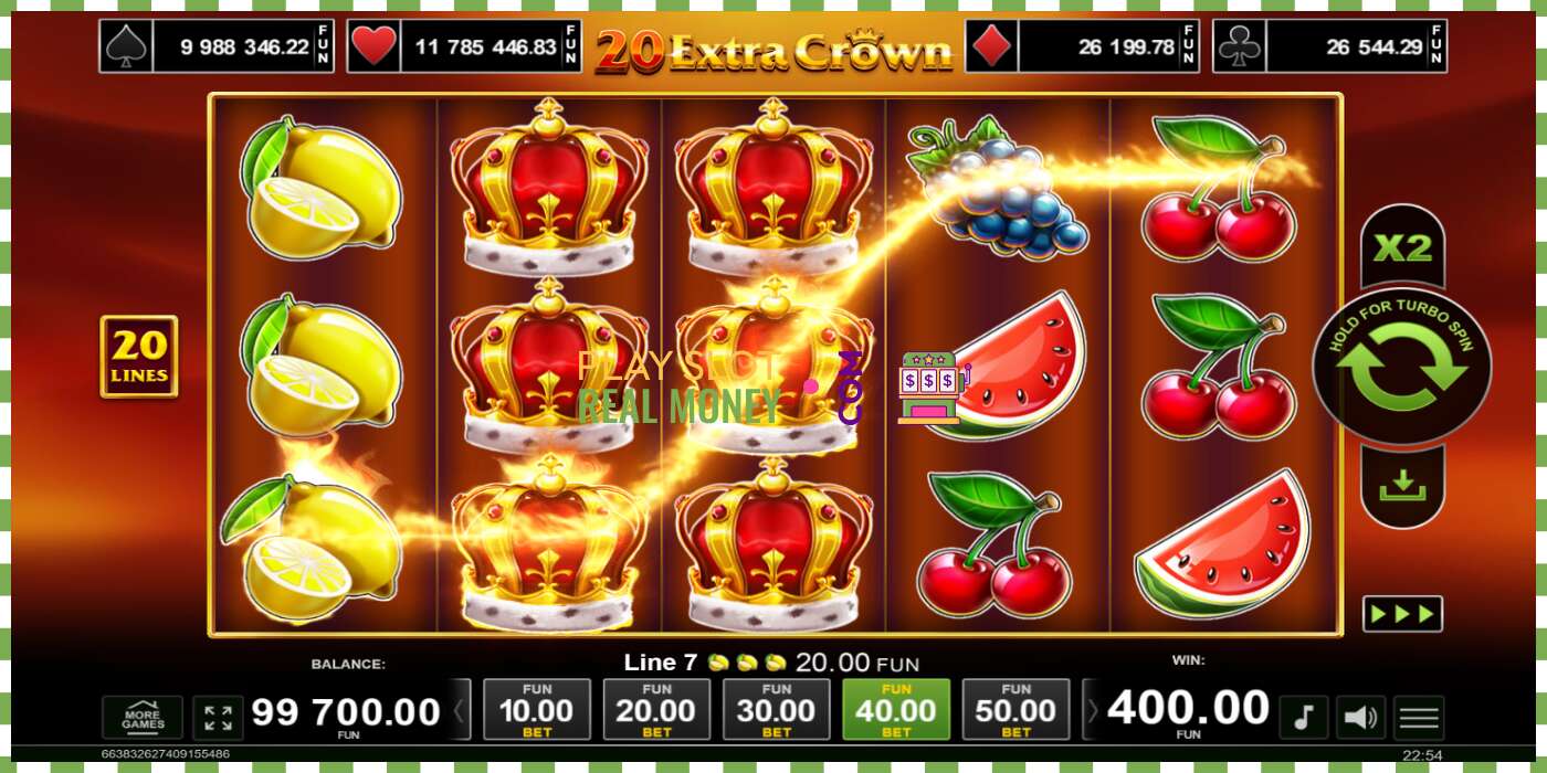 Slot 20 Extra Crown por dinheiro real, foto - 4