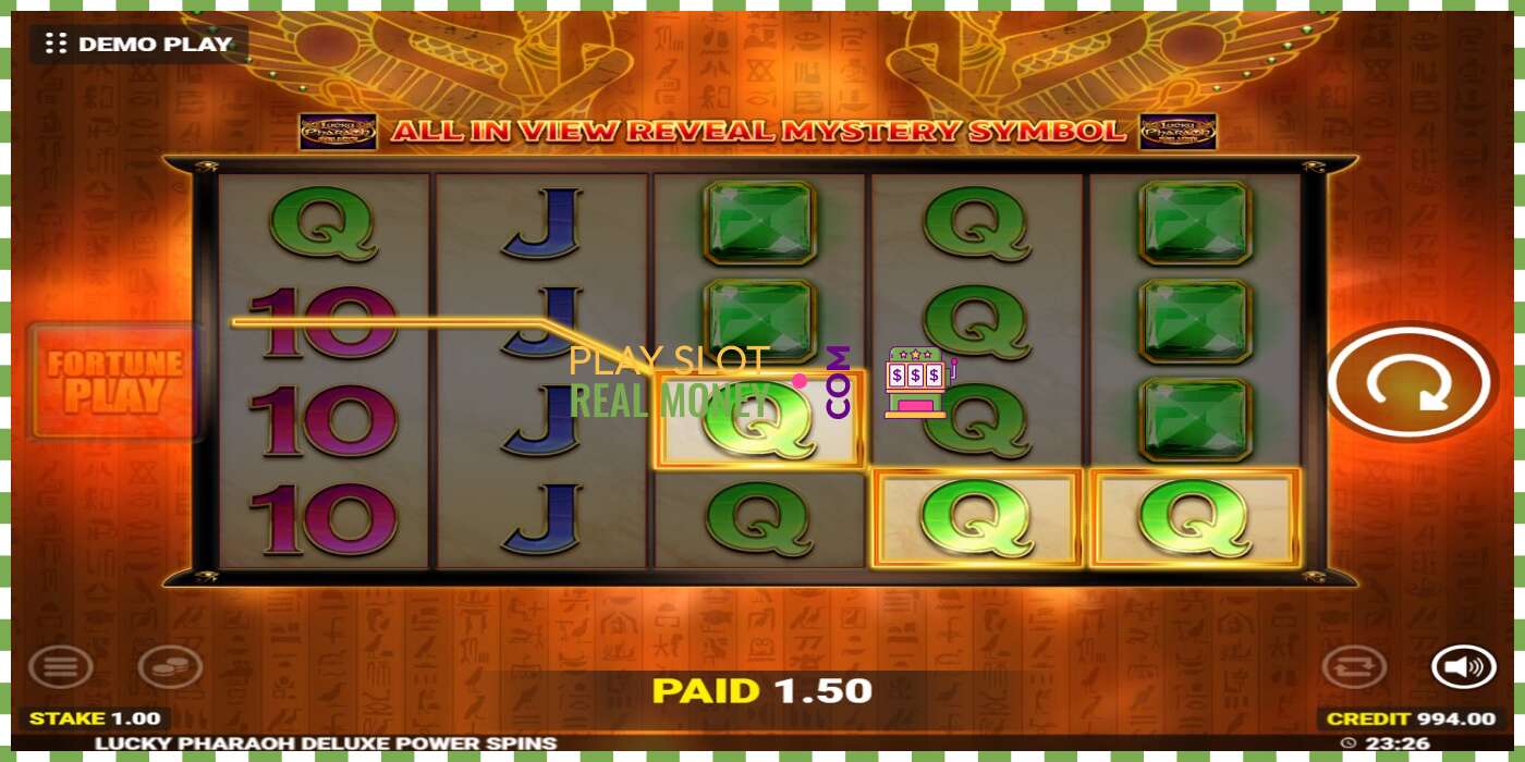 Слот Lucky Pharaoh Deluxe Fortune Play за прави новац, слика - 3