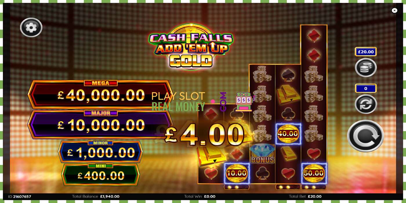 Slot Cash Falls: Add Em Up Gold za skutečné peníze, obrázek - 3