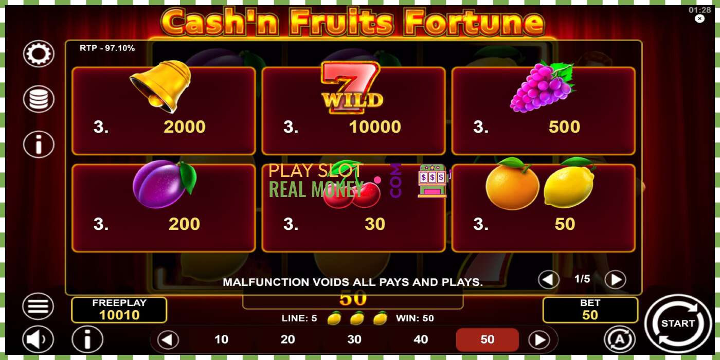 Slot Cashn Fruits Fortune por diñeiro real, imaxe - 5