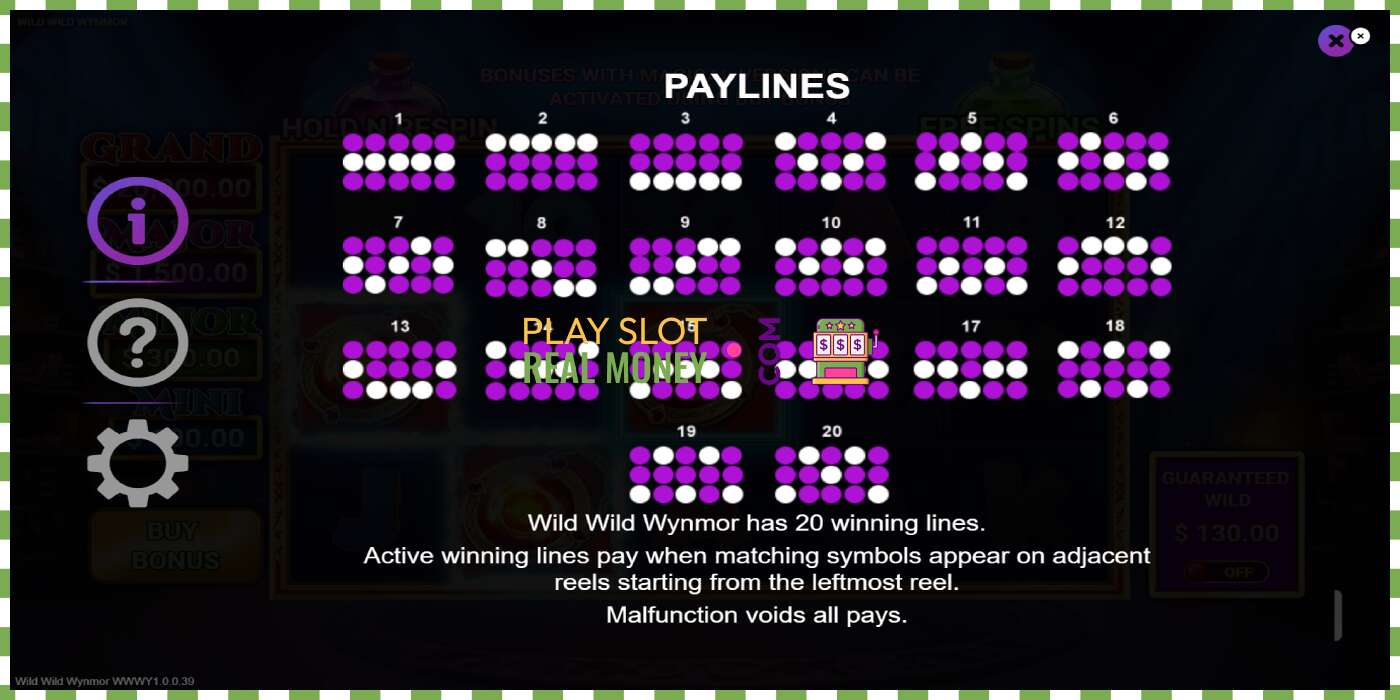 Slot Wild Wild Wynmor haqiqiy pul uchun, rasm - 7