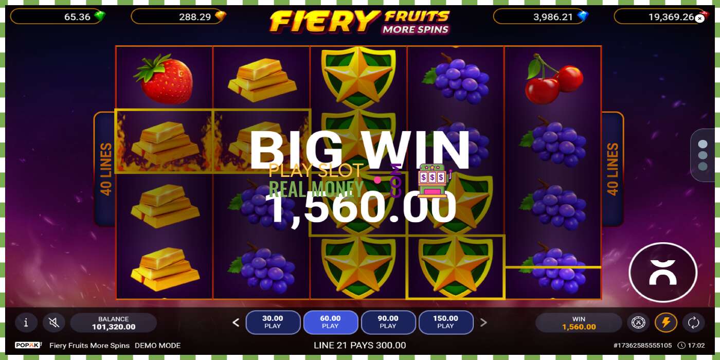 Слот Fiery Fruits More Spins на реальные деньги, картинка - 2