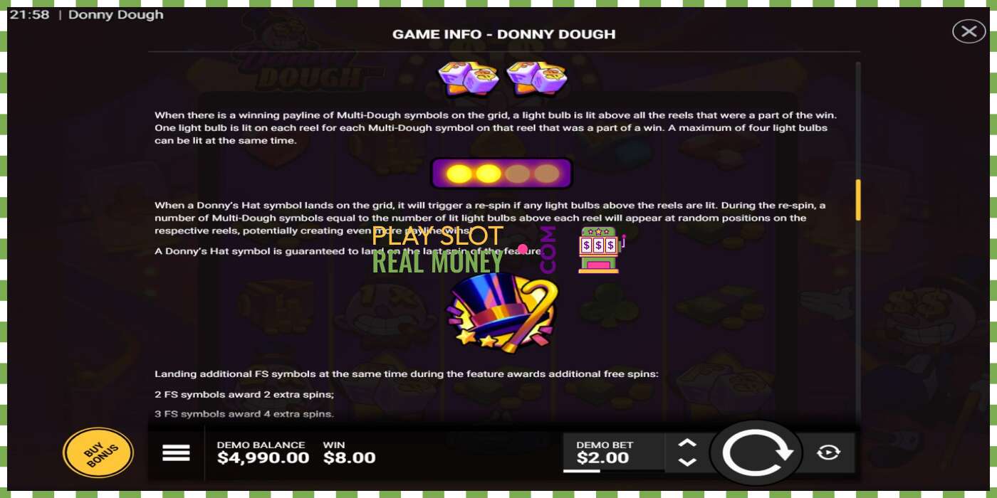 Slot Donny Dough za skutočné peniaze, obrázok - 6