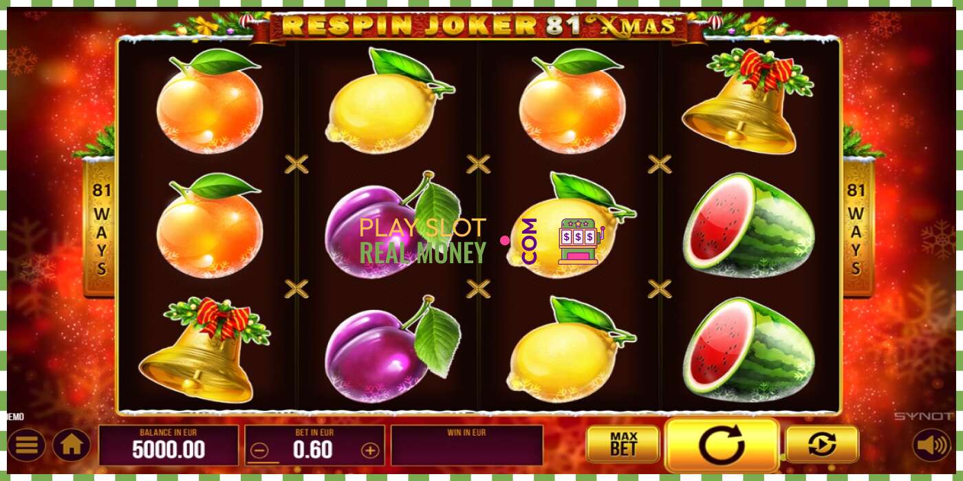 Slot Respin Joker 81 Xmas for rigtige penge, billede - 1