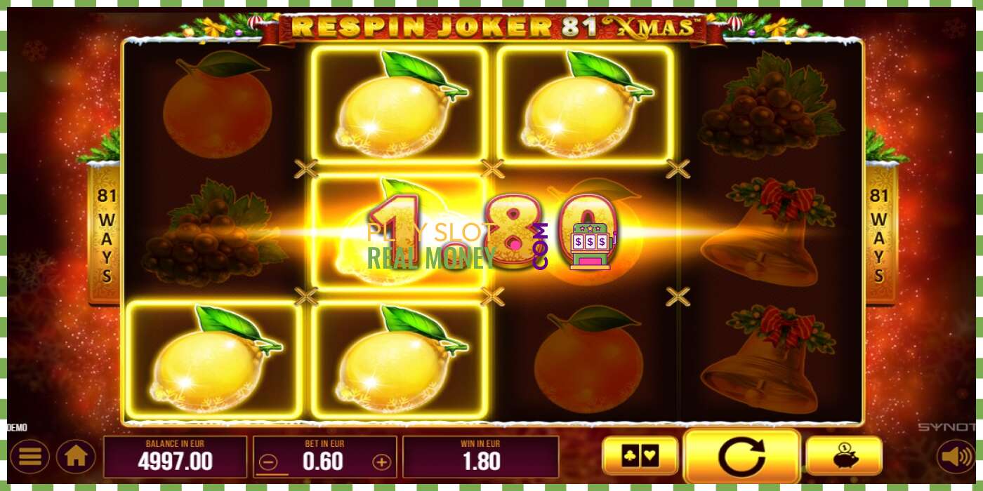 Slot Respin Joker 81 Xmas for rigtige penge, billede - 2