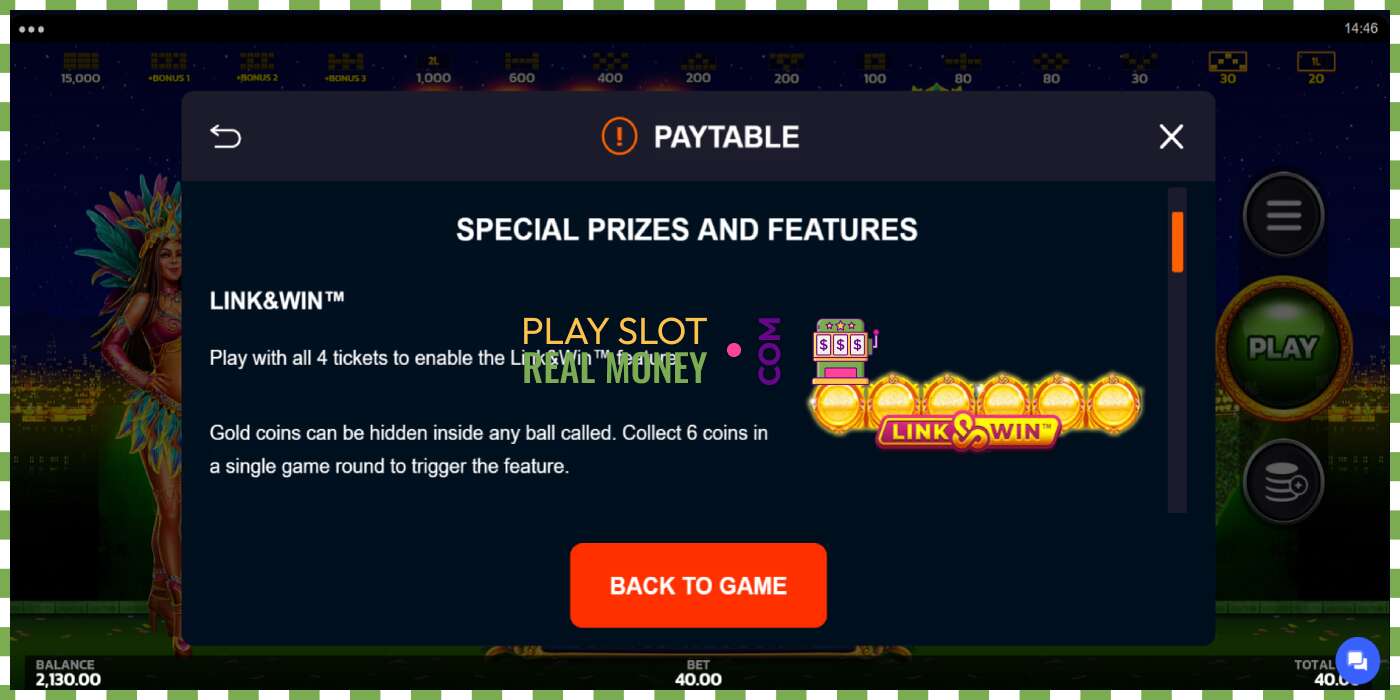 Slot Carnaval Link&Win za skutočné peniaze, obrázok - 6